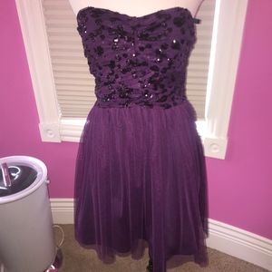 Delia's purple homecoming dress